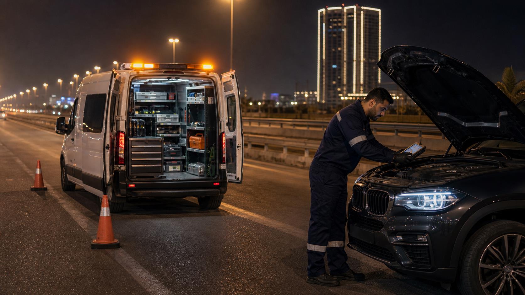Mobile Tire Repair Erbil service by WEN 7799 in Iraq